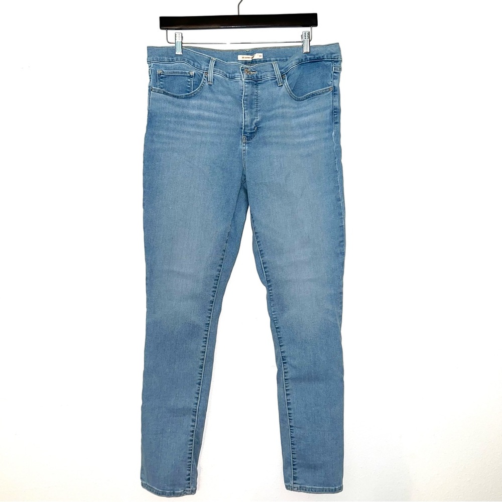 LEVIS Premium 311 Shaping Skinny Light Blue Jeans for Women 34 Stretch Denim